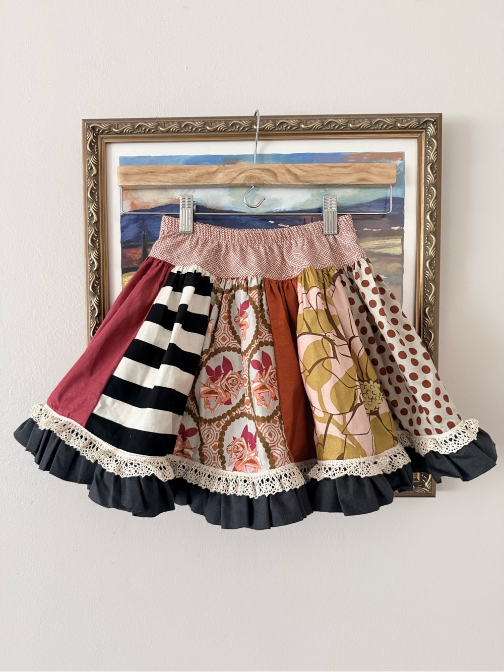 Persnickety vintage patchwork skirt